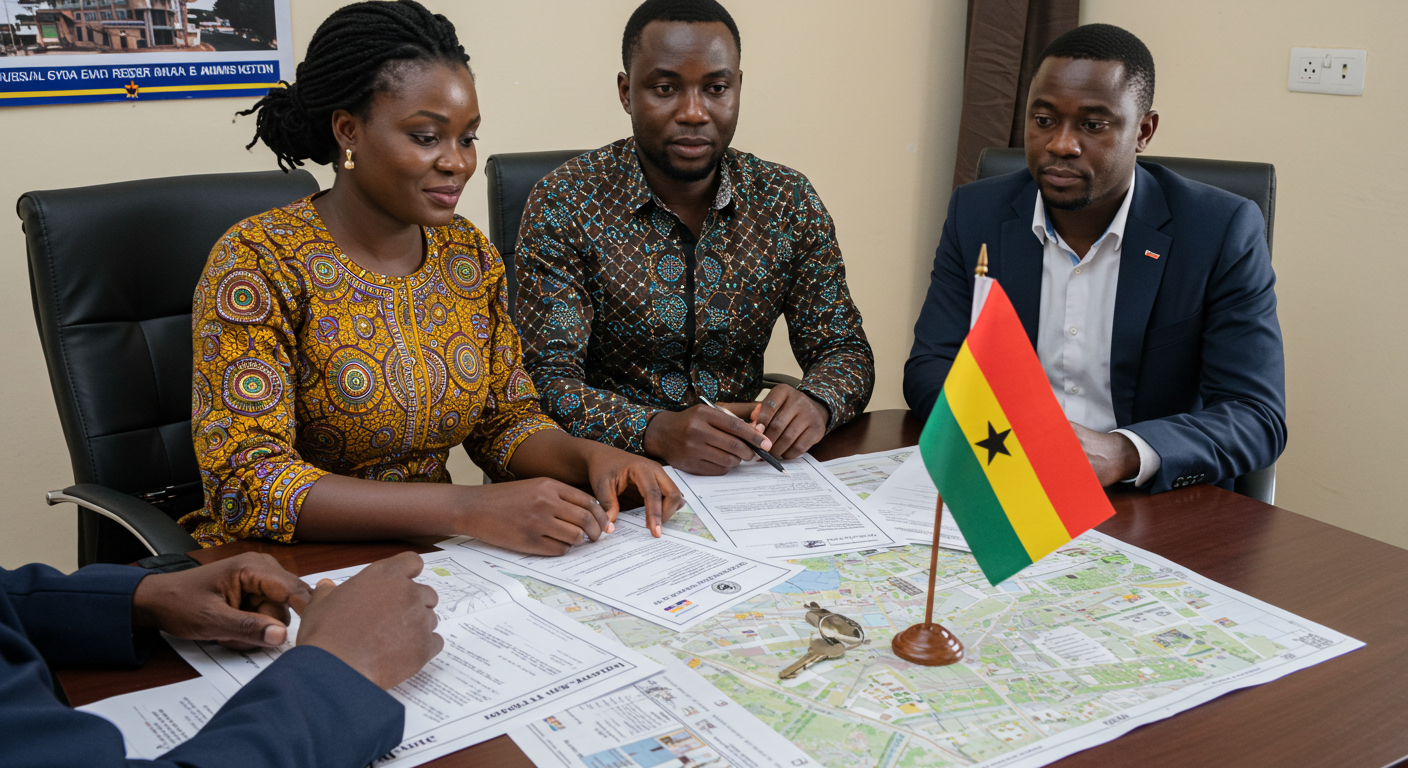 7 key agencies to check with before buying land or a house in Ghana, and why each one matters: